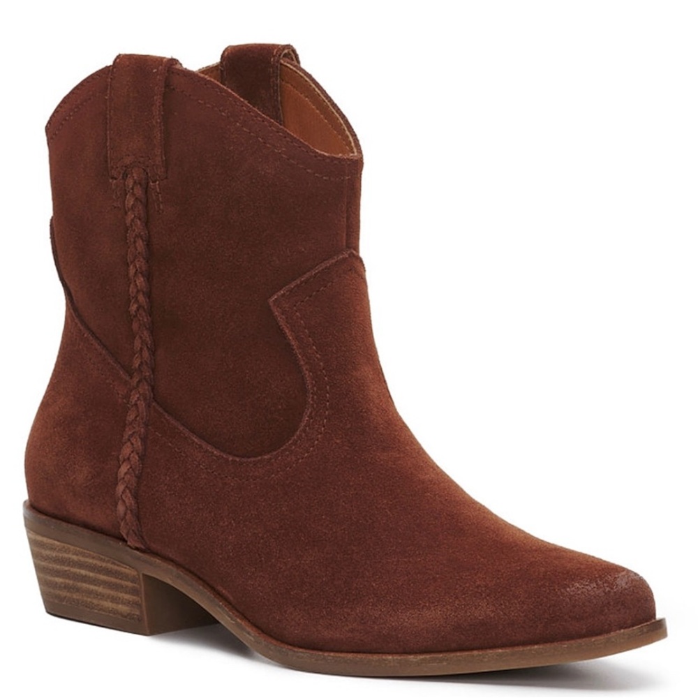 Haydra Western Bootie - Dark Brown Suede NWOT